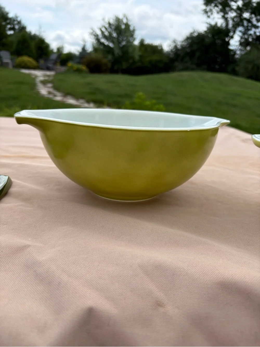 Vintage Pyrex Verde Cinderella Nesting Mixing Bowl Set from 1967 - 1972,
